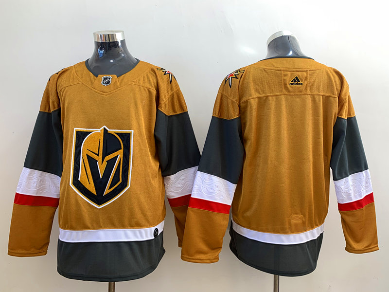 Men's Vegas Golden Knights Gold Primegreen Authentic Blank Jersey